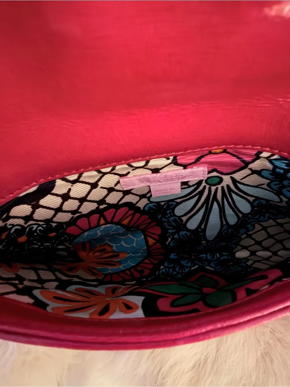LILLY PULITZER Womens Elephant Clutch Handbag Purse